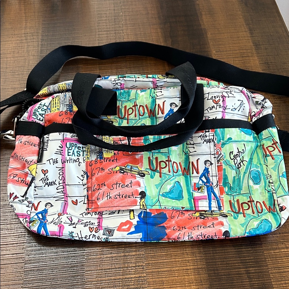 Brighton Colorful Uptown Map Print Bag